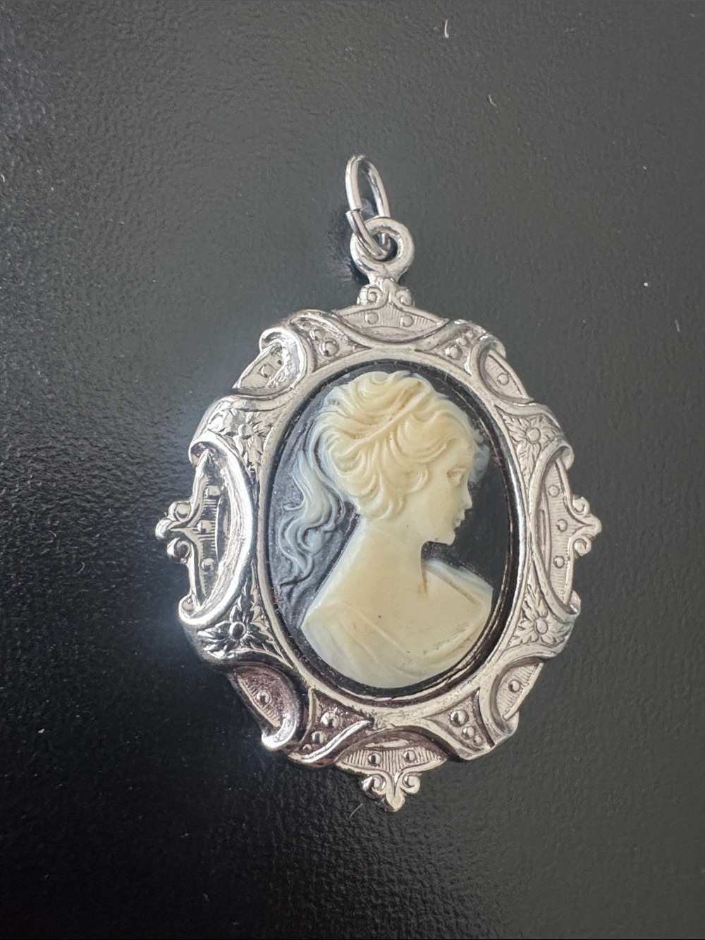 Gothic Cameo Portrait Pendant